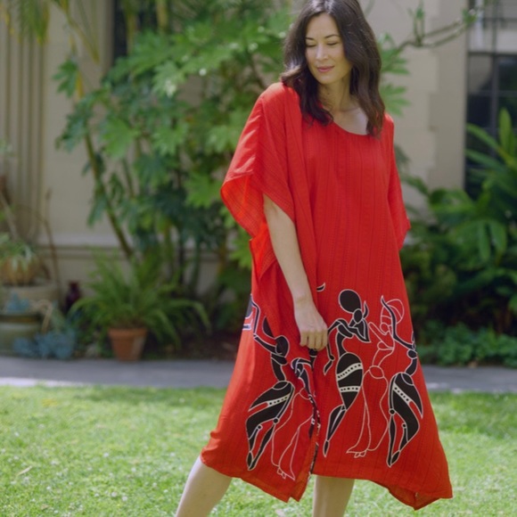 💥5 Star Rated💥NWT -Comfortable And Stylish-Unique Caftan One Size Fits Most - Picture 6 of 6